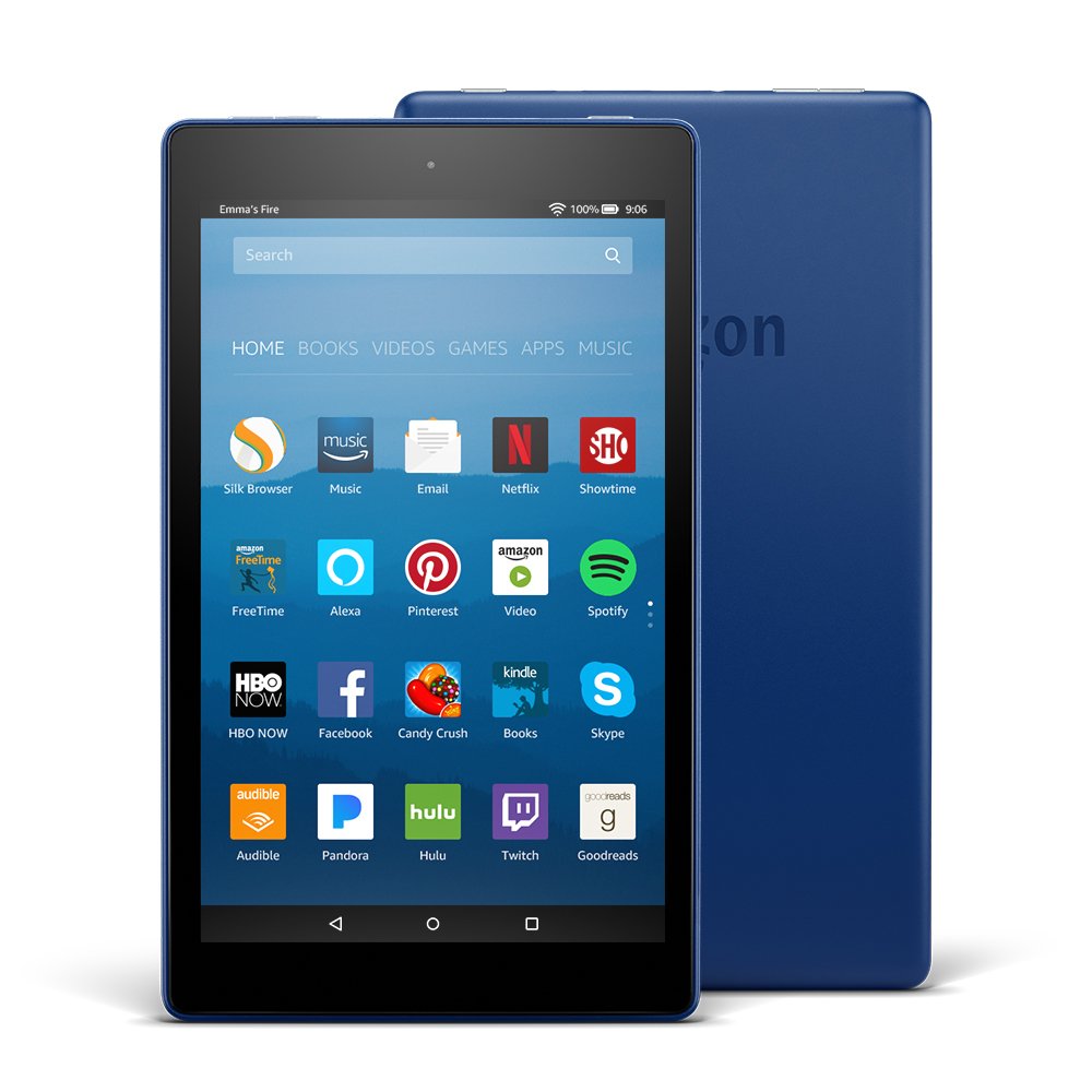 Amazon Fire HD8 Tablet (2018) 16GB, Marine Blue - Includes Special Offers